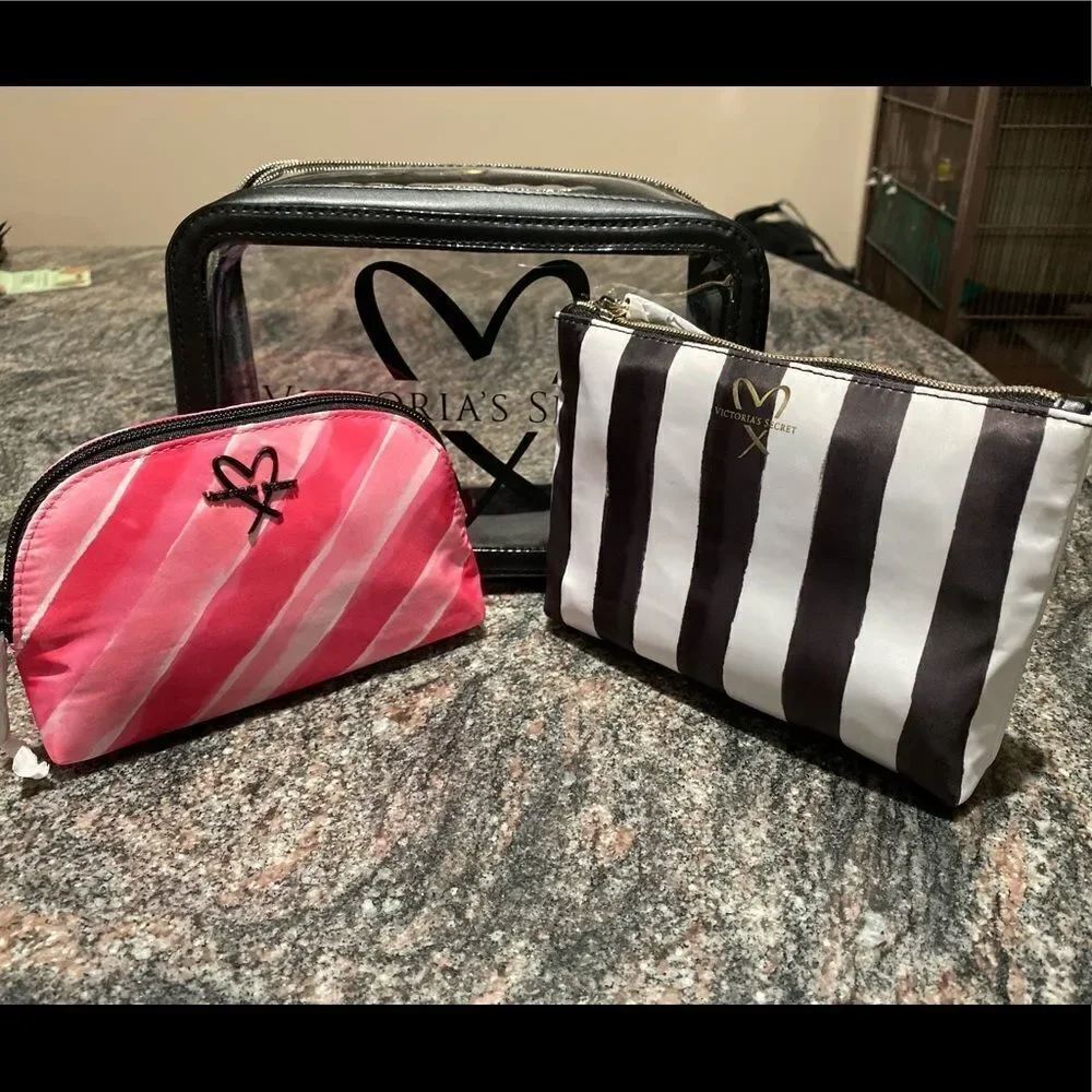 Victoria’s Secret trio makeup cosmetics bags set